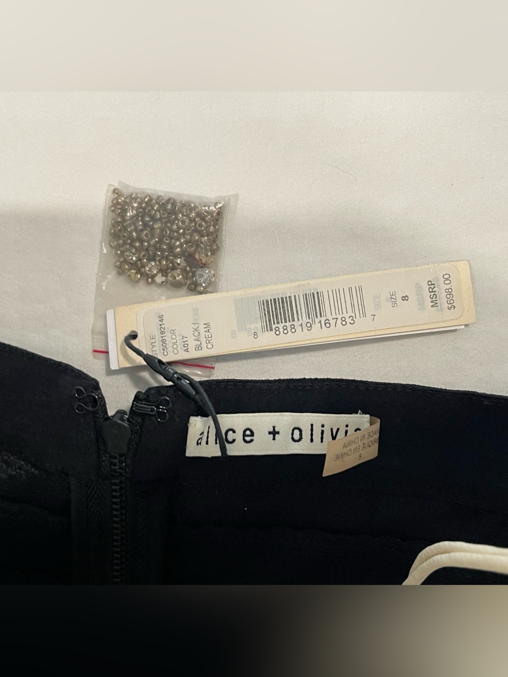 Alice + Olivia | NWT | Jeri Rhinestone Embellished Strapless Jumpsuit | 8 - Picture 9 of 12